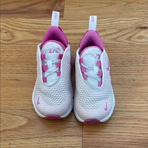 Nike Kids White and Pink Mesh Sneakers